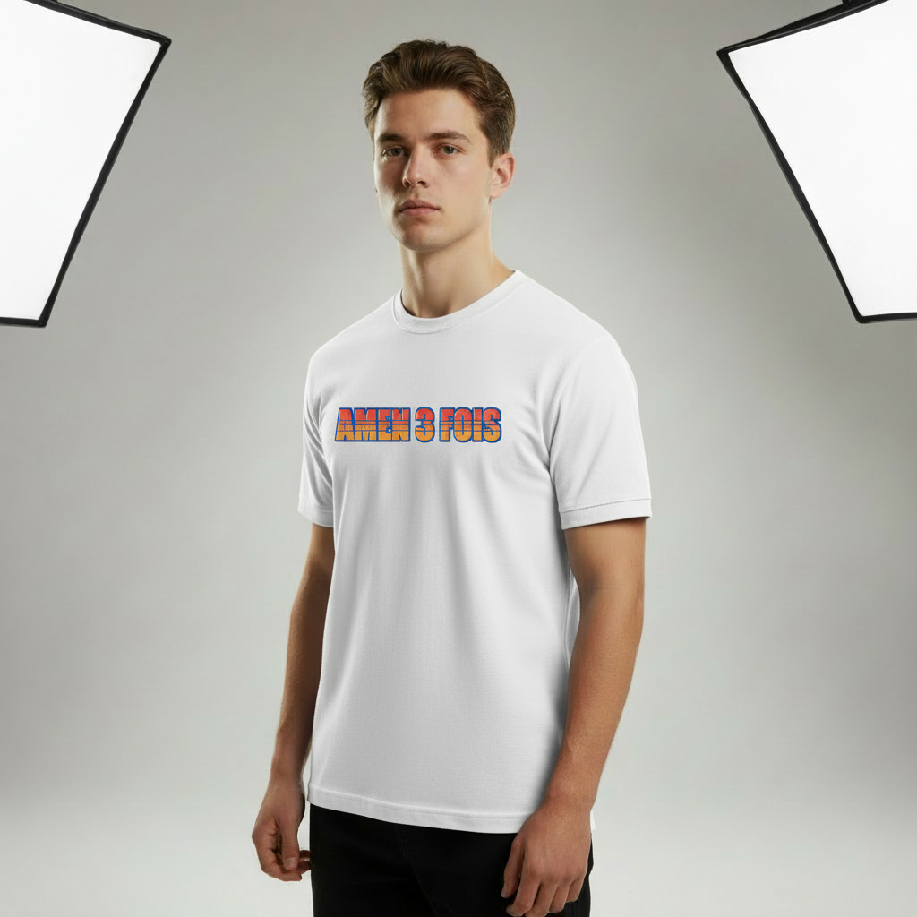 Amen 3 fois Printed T-shirt - Image 3