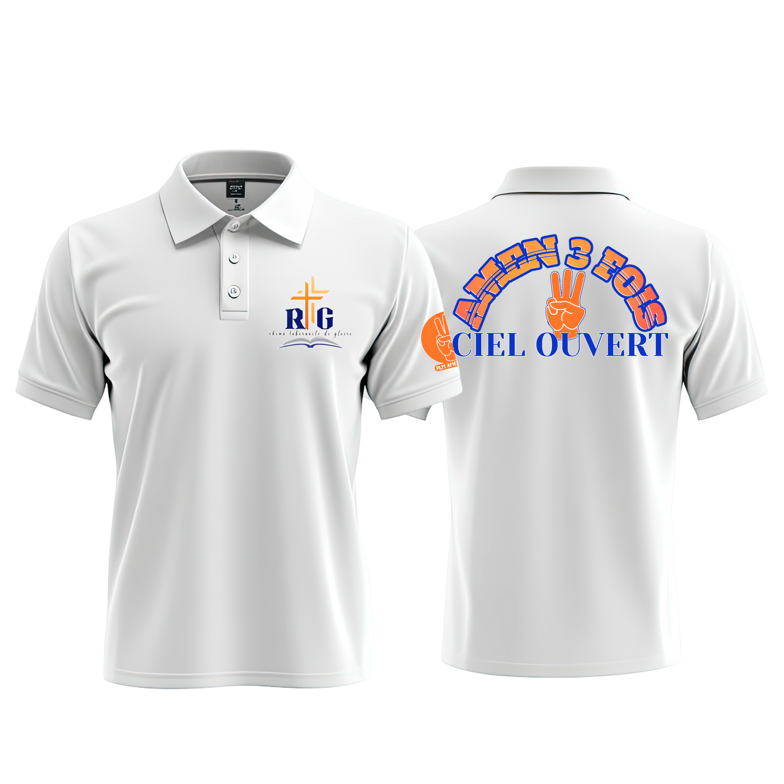 Amen 3 Fois Polo – 3 Digit Logo Heavy Cotton