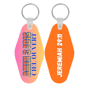 Printed Hotel Shape Sublimation Keychains MDF Board Round Rhombus